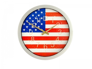 Horloge patriotique cerclée de 14 pouces
